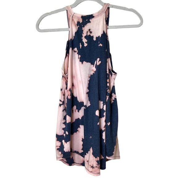 SOLD ALWAYS JUST LIVIN’ ON A PRAYER Bon Jovi Lyric Reverse Tie Dye Tank Top - Picture 5 of 7